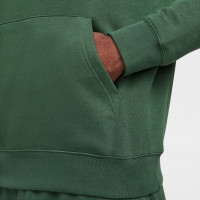 Nike Sportswear Club Fleece Hoodie Tracksuit Dark Green White