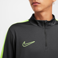 Nike Academy 23 Trainingstrui 1/4-Zip Donkergrijs Lichtgroen