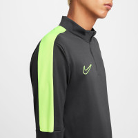 Nike Academy 23 Trainingstrui 1/4-Zip Donkergrijs Lichtgroen