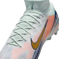 Nike Zoom Mercurial Superfly Elite 10 MDS Iron Nop Football Shoes (SG) Mint Green Blue Pink Gold