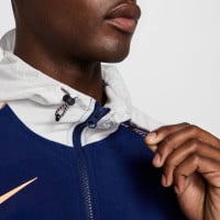 Nike Repel Strike Woven Tracksuit Full-Zip Dark Blue Off-White Purple Light Orange