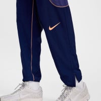 Nike Strike+ Woven Trainingsbroek Donkerblauw Paars Lichtoranje