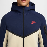 Nike Tech Fleece Tracksuit Sportswear Dark Blue Beige Red