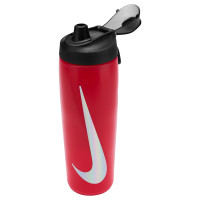 Nike Locking Refuel Bidon 709ML Rood Zwart Zilver