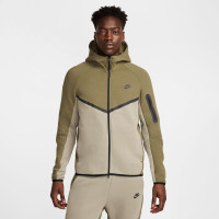 Nike Tech Fleece Sportswear Tracksuit Olive Green Beige Black