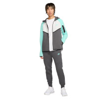 Nike Tech Fleece Tracksuit Sportswear Dark Grey White Turquoise