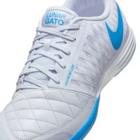 Nike Lunar Gato II (IN) Indoor Football Shoes Grey Light Blue White