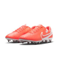 Nike Tiempo Legend 10 Academy Iron Nop Football Shoes (SG) Anti-Clog Bright Red White