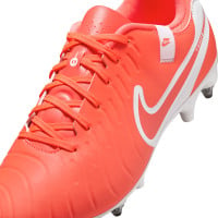 Nike Tiempo Legend 10 Academy Iron Nop Football Shoes (SG) Anti-Clog Bright Red White