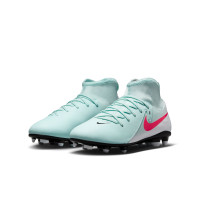 Nike Phantom Luna Club II Grass/Artificial Grass Football Shoes (MG) Kids Mint Green Red Black