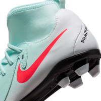 Nike Phantom Luna Club II Grass/Artificial Grass Football Shoes (MG) Kids Mint Green Red Black