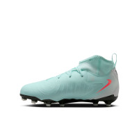 Nike Phantom Luna Academy II Gras / Kunstgras Voetbalschoenen (MG) Kids Mintgroen Rood Zwart