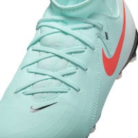 Nike Phantom Luna Academy II Gras / Kunstgras Voetbalschoenen (MG) Kids Mintgroen Rood Zwart