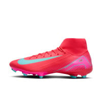 Nike Zoom Mercurial Superfly Academy 10 Grass/Artificial Grass Football Shoes (MG) Red Turquoise Pink