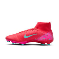 Nike Zoom Mercurial Superfly Academy 10 Grass/Artificial Grass Football Shoes (MG) Red Turquoise Pink