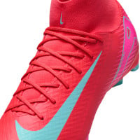 Nike Zoom Mercurial Superfly Academy 10 Grass/Artificial Grass Football Shoes (MG) Red Turquoise Pink