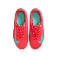 Nike Mercurial Vapor Club 16 Grass/Artificial Grass Football Shoes (MG) Kids Red Turquoise Pink