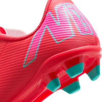 Nike Mercurial Vapor Club 16 Grass/Artificial Grass Football Shoes (MG) Kids Red Turquoise Pink