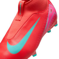 Nike Zoom Mercurial Superfly Academy 10 Gras / Kunstgras Voetbalschoenen (MG) Kids Rood Turquoise Roze