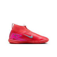 Nike Zoom Mercurial Superfly Academy 10 Indoor Football Shoes (IN) Kids Red Turquoise Pink