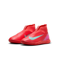 Nike Zoom Mercurial Superfly Academy 10 Indoor Football Shoes (IN) Kids Red Turquoise Pink