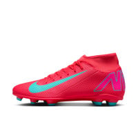 Nike Mercurial Superfly Club 10 Grass/Artificial Grass Football Shoes (MG) Red Turquoise Pink