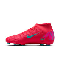 Nike Mercurial Superfly Club 10 Gras / Kunstgras Voetbalschoenen (MG) Rood Turquoise Roze