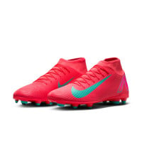 Nike Mercurial Superfly Club 10 Gras / Kunstgras Voetbalschoenen (MG) Rood Turquoise Roze