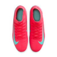 Nike Mercurial Superfly Club 10 Gras / Kunstgras Voetbalschoenen (MG) Rood Turquoise Roze