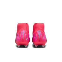 Nike Zoom Mercurial Superfly Academy 10 Iron Nop Football Shoes (SG) Anti-Clog Red Turquoise Pink