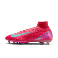 Nike Zoom Mercurial Superfly Elite 10 Artificial Grass Football Shoes (AG) Red Turquoise Pink