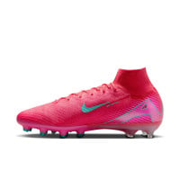 Nike Zoom Mercurial Superfly Elite 10 Artificial Grass Football Shoes (AG) Red Turquoise Pink