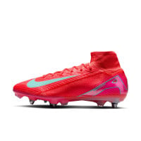 Nike Zoom Mercurial Superfly Elite 10 Iron Stud Football Shoes (SG) Red Turquoise Pink