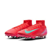 Nike Zoom Mercurial Superfly Elite 10 Iron Stud Football Shoes (SG) Red Turquoise Pink