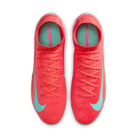 Nike Zoom Mercurial Superfly Elite 10 Iron Stud Football Shoes (SG) Red Turquoise Pink