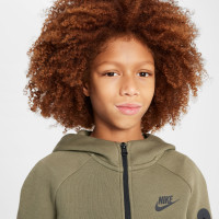 Nike Tech Fleece Vest Sportswear Kids Olijfgroen Grijs Zwart