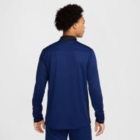 Nike Academy 25 1/4-Zip Training sweater Dark Blue Black Orange