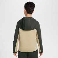 Nike Tech Fleece Sportswear Trainingspak Kids Beige Donkergroen Zwart