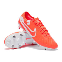 Nike Tiempo Legend 10 Elite Iron Stud Football Shoes (SG) Pro Player Bright Red White