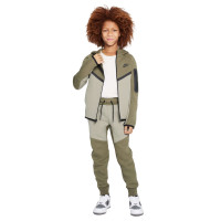 Nike Tech Fleece Joggingbroek Sportswear Kids Olijfgroen Donkergrijs Zwart