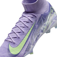 Nike Zoom Mercurial Superfly Elite 10 Grass Football Shoes (FG) Light Purple Light Yellow