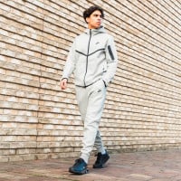 Nike Tech Fleece Sportswear Tracksuit Light Grey Black