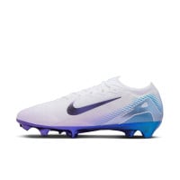 Nike Zoom Mercurial Vapor 16 Elite Gras Football Boots (FG) White Blue Purple