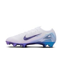 Nike Zoom Mercurial Vapor 16 Elite Gras Football Boots (FG) White Blue Purple