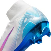 Nike Zoom Mercurial Superfly 10 Elite Gras Football Boots (FG) White Blue Purple