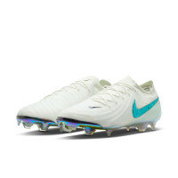 Nike Phantom GX II Elite Gras Voetbalschoenen (FG) Wit Smaragdgroen