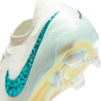 Nike Phantom GX II Elite Gras Voetbalschoenen (FG) Wit Smaragdgroen