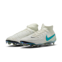 Nike Phantom Luna II Elite Gras Voetbalschoenen (FG) Wit Smaragdgroen