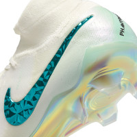 Nike Phantom Luna II Elite Gras Voetbalschoenen (FG) Wit Smaragdgroen